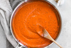 Southwestern Red pepper coulis